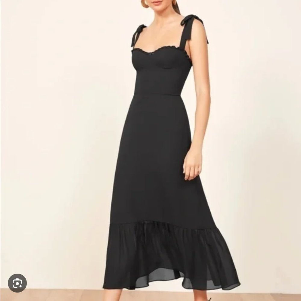 Reformation Nikita Dress Black